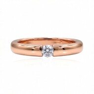 Anillo en oro con Diamante IF (D) (Annette)