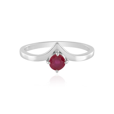 Anello in argento con Rubino del Madagascar