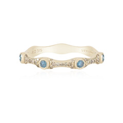 Gouden ring met I2 Blauwe Diamanten