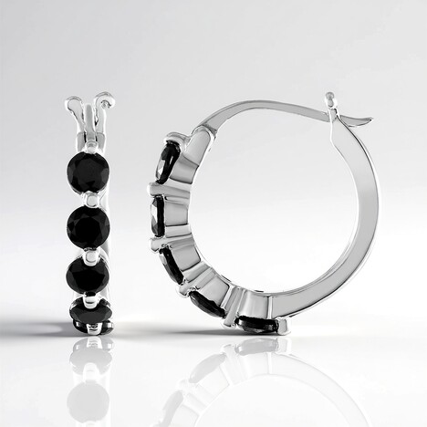 Orecchini in argento con Spinello Nero