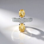 Anello in argento con Berillo Giallo