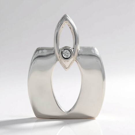 Ciondolo in argento con Diamante I1 (G) (Annette)
