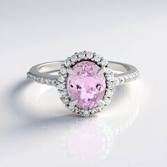 Anello in argento con Kunzite