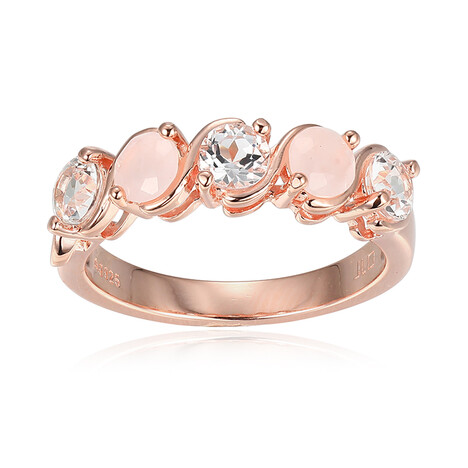 Anillo en plata con Cuarzo rosa