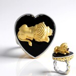 Anello in argento con Onice Nero (Gems en Vogue)