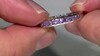 Zilveren ring met Ceylon paarse saffieren