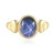 Zilveren ring met een blauwe ster saffier