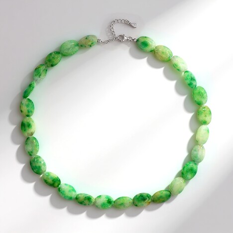 Collana in argento con Quarzo Verde Foresta