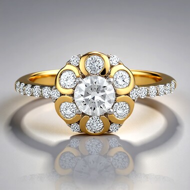 Anillo en oro con Diamante SI1 (G) (Annette)