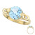 9K Sky Blue Topaz Gold Ring (dagen)