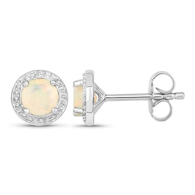Welo-Opal-Silberohrringe