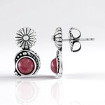 Orecchini in argento con Rodonite (Desert Chic)