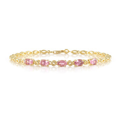 Nigerianischer Pinkfarbener Turmalin-Silberarmband