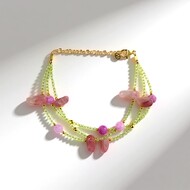 Bracelet en argent et Rubis du Mozambique (Riya)