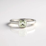 Grüner Amethyst-Silberring