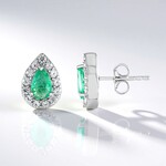 Orecchini in argento con Smeraldo Colombiano