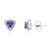 Boucles d'oreilles en or et Tanzanite AAA