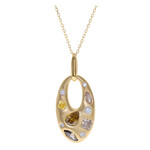 14K SI2 Fancy Diamond Gold Necklace (CIRARI)