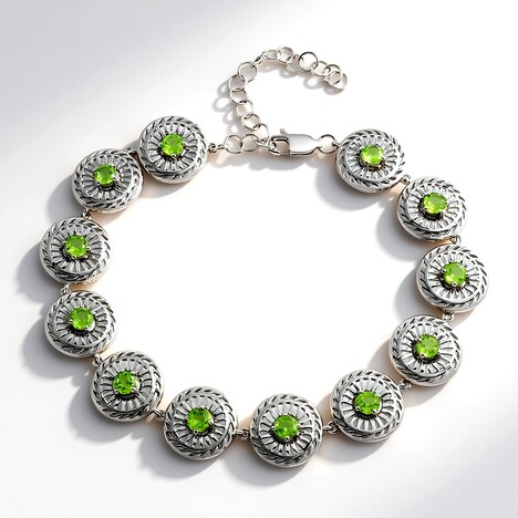 Bracciale in argento con Peridoto (Ornaments by de Melo)
