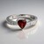 Anello in argento con Granato Mozambico