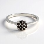 Anello placcato in platino con Diamante Fancy