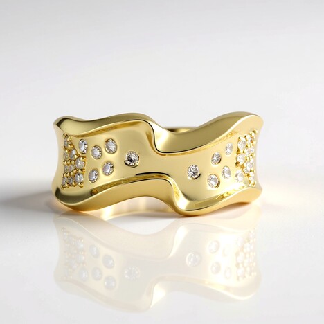 Anello in oro con Diamante I3 (H) (de Melo Gold)