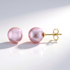 Orecchini in argento con Perla Ming Porpora (TPC)
