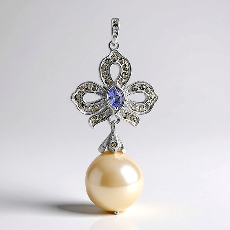 Pendentif en argent et Perle de culture d'eau douce (Annette classic)