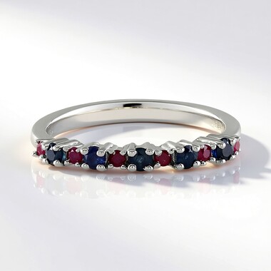 Blue Sapphire Silver Ring