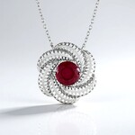 Collana in argento con Rubino del Madagascar (Ornaments by de Melo)