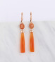 Orange Chalcedony Silver Earrings (KM by Juwelo)