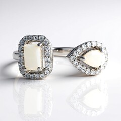 Anello in argento con Opale di Welo (Adela Silber)