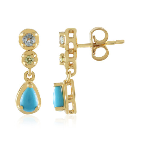 Boucles d'oreilles en argent et Turquoise Sleeping Beauty