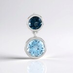 Ciondolo in argento con Topazio Blu Cielo