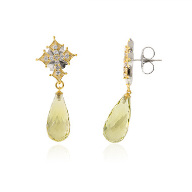 Limonen-Citrin-Silberohrringe (Dallas Prince Designs)