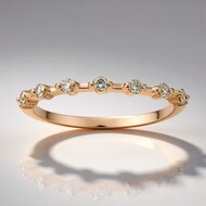 Anillo en oro con Diamante rosa de Francia de Argyle SI1 (Annette)