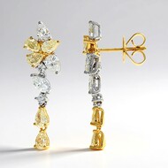 Pendientes en oro con Diamante amarillo SI2 (CIRARI)