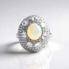 Anello in argento con Opale Australiano