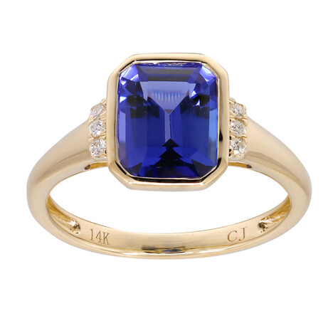 AAA-Tansanit-Goldring (CIRARI)