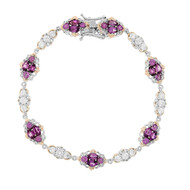 Bracelet en argent et Grenat magenta (Gems en Vogue)