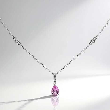 Collana in oro con Zaffiro Rosa (CIRARI)