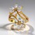 Bague en argent et Topaze blanche