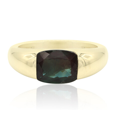 Anillo en oro con Tibetana verde