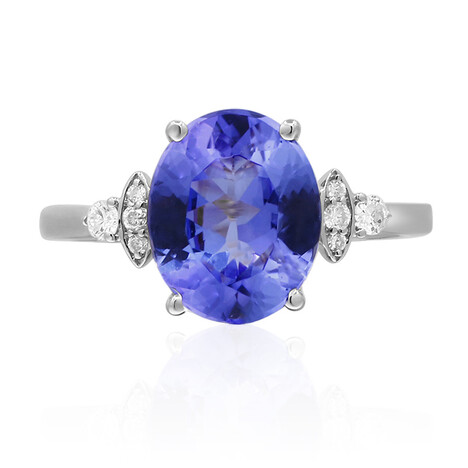 Nicht erhitzter Tansanit-Goldring (CIRARI)