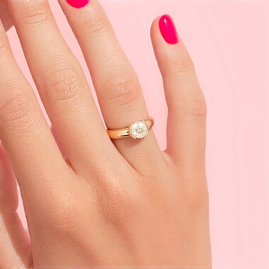 Bague en or et Diamant rose de France VS1 d'Argyle (Annette)