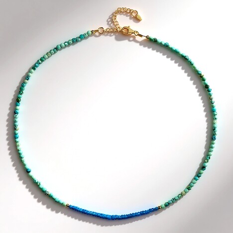 Collana in argento con Apatite Blu Neon