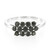 Black Spinel Silver Ring