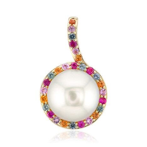 Ciondolo in oro con Perla Bianca dei Mari del Sud (Michelle Albala)