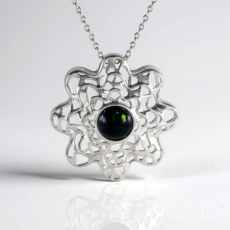 Collana in argento con Opale Mezezo (Ornaments by de Melo)