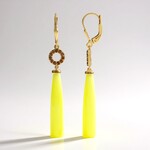 Orecchini in argento con Calcedonio Giallo (KM by Juwelo)